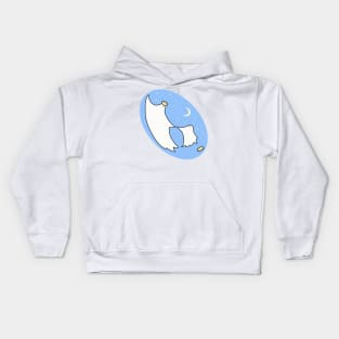 Ghosts dancing in the moonlight Kids Hoodie